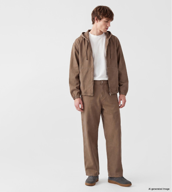 Solid Relaxed Fit Trousers