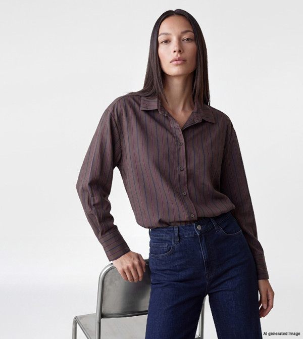Striped Classic Collar Long Sleeves Shirt