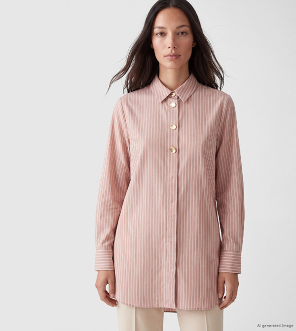Striped Classic Collar Long Sleeves Shirt