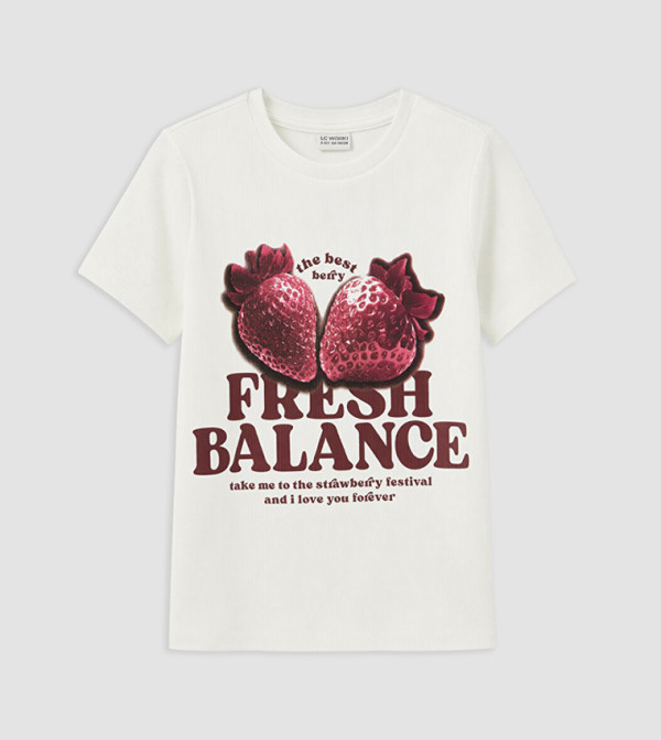 Fruits Print Crew Neck T-Shirt