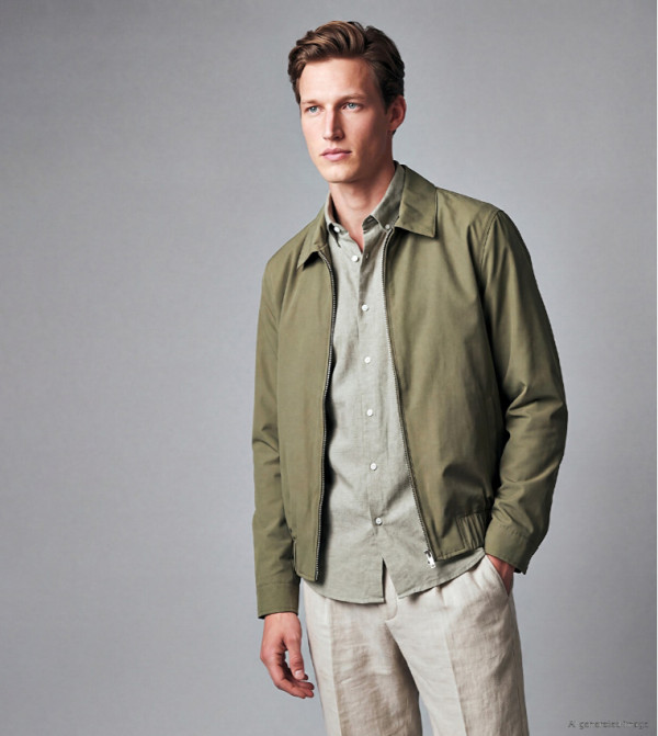 Solid Zipper Shirt Collar Casual Jacket