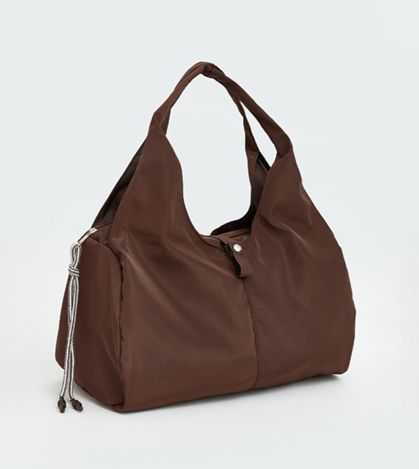 Solid Zippered Hobo Bag