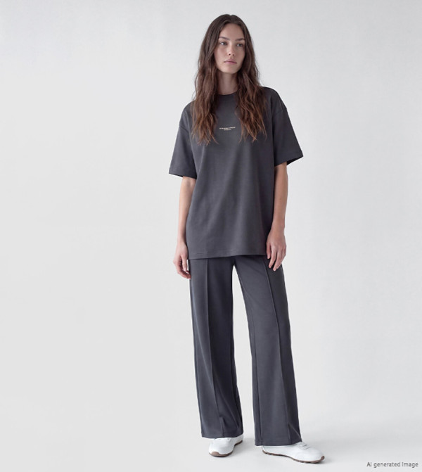 Solid Wide Leg Sweatpants