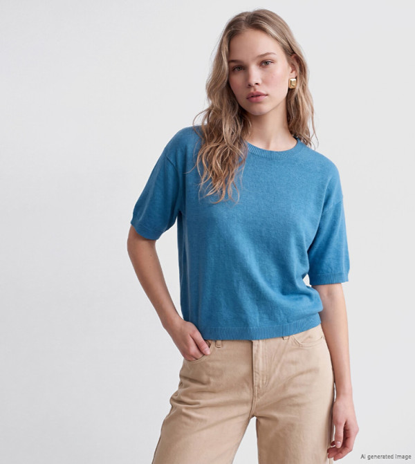 Solid Crew Neck Sweater