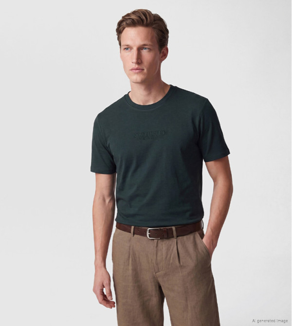 Embroidered Crew Neck T-Shirt