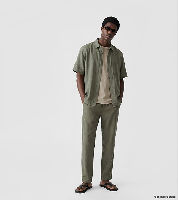 Solid Relaxed Fit Trousers