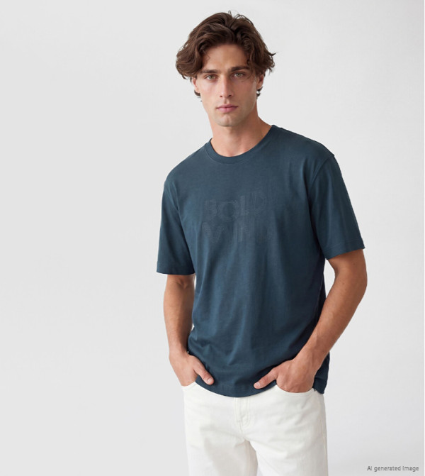 Typography Crew Neck Short Sleeves T-Shirt