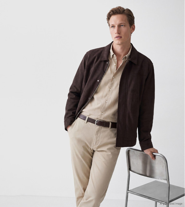 Solid Zipper Casual Jacket