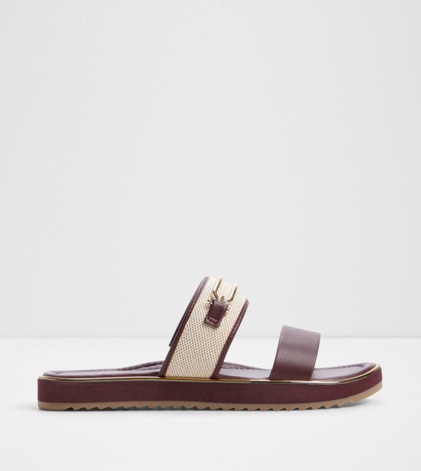 LAGOON Color Block Double Strap Flat Sandals