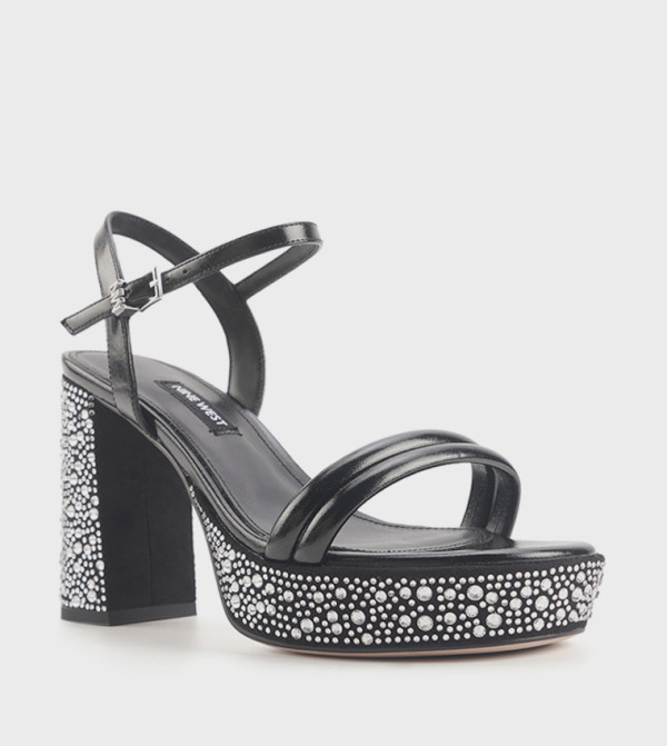LAMARCIA Embellished Platform Heel Sandals