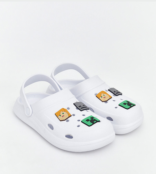 Minecraft Embossed Round Toe Beach Clogs