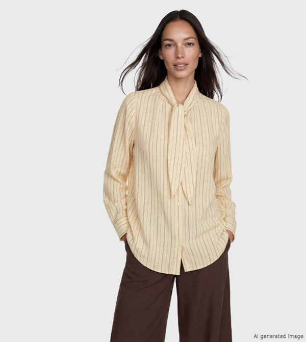 Striped Long Sleeves Shirt Tunic