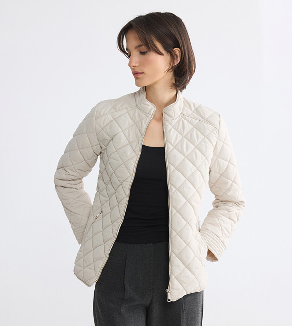 Zip-Through Mock Neck Puffer Jacket