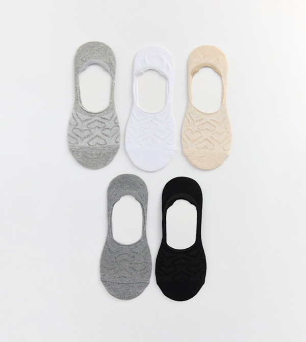 5-Pack Printed No Show Socks