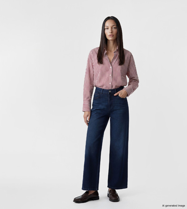 Washed Wide Leg Jeans