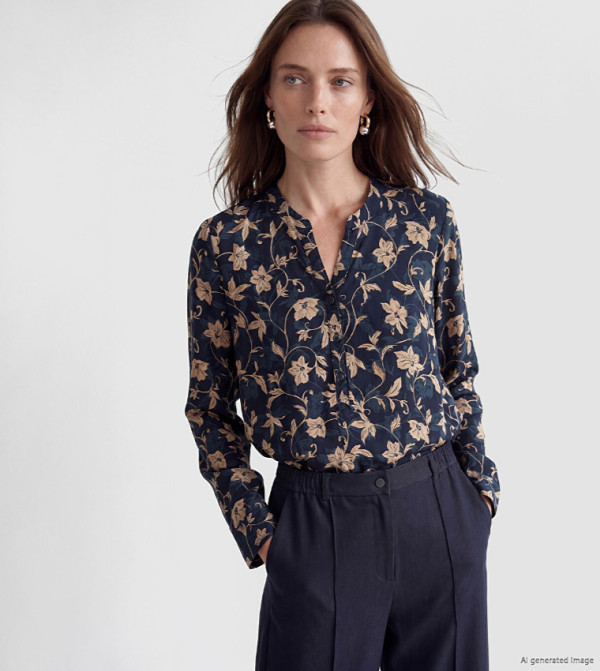 Floral Print Long Sleeves Shirt