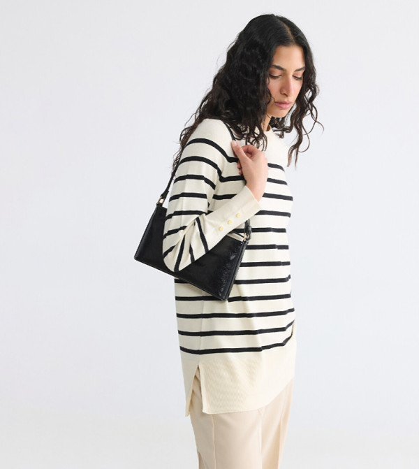 Striped Crew Neck Tunic