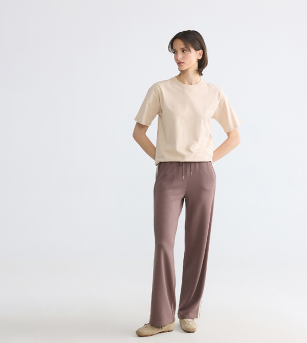 Side Stripe Drawstring Waist Sweatpants