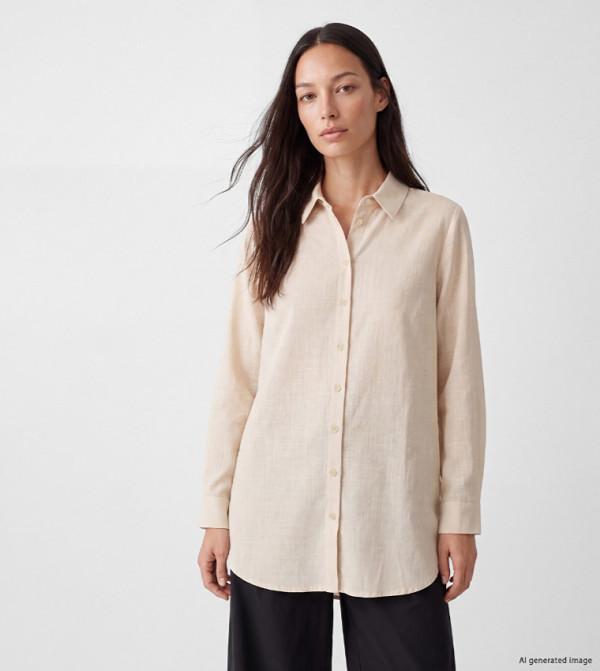 Solid Long Sleeves Shirt Tunic