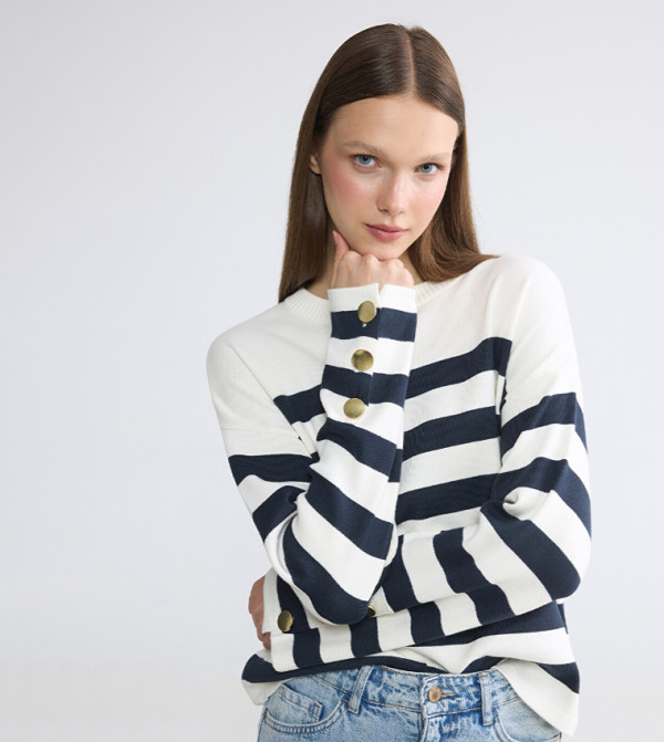 Striped Crew Neck Sweater