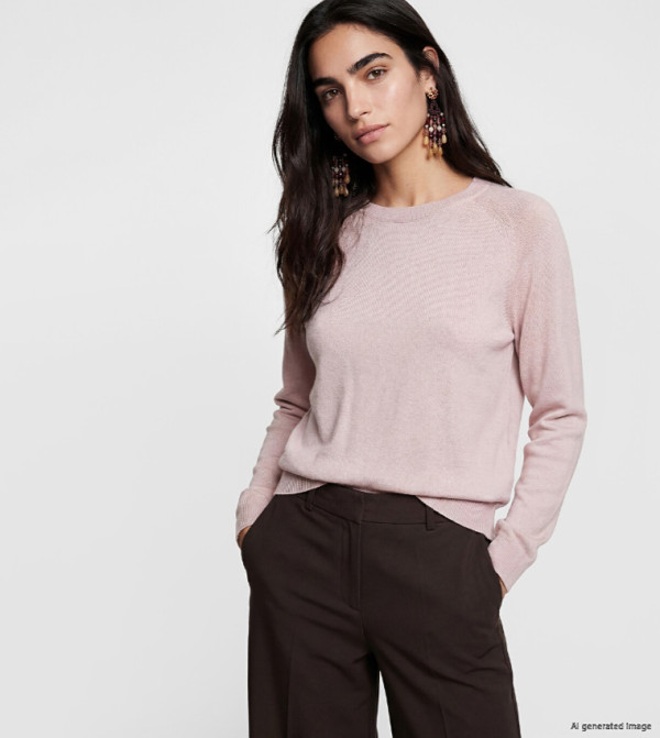 Solid Crew Neck Sweater