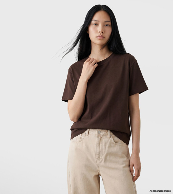 Solid Crew Neck T-Shirt