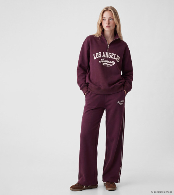 Printed Wide Leg Sweatpants