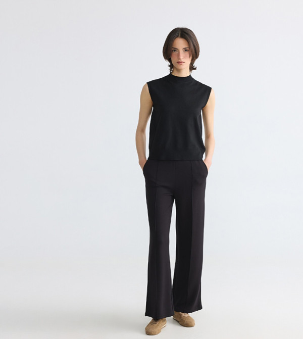 Solid Wide Leg Sweatpants