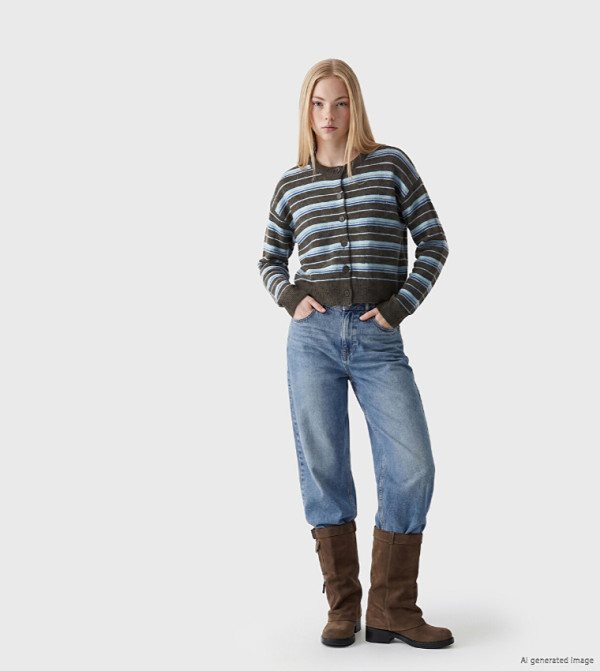 Striped Long Sleeves Cardigan