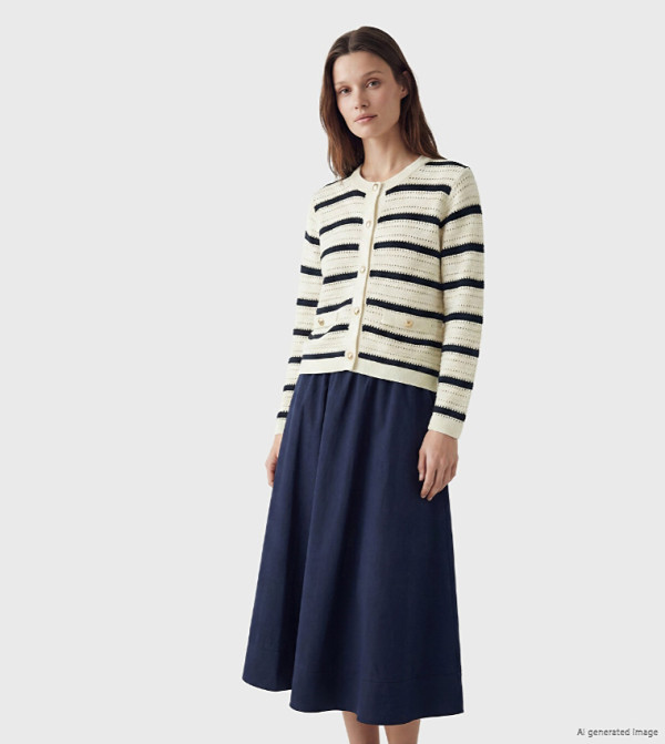Striped Long Sleeves Cardigan