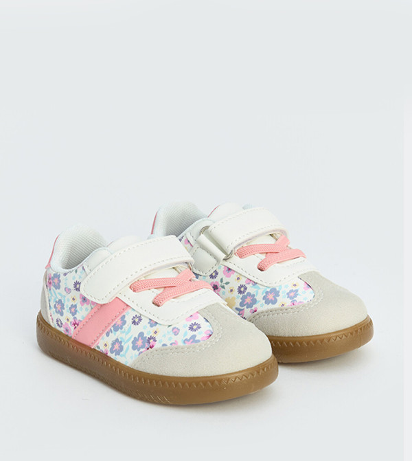 Floral Print Velcro Sneakers