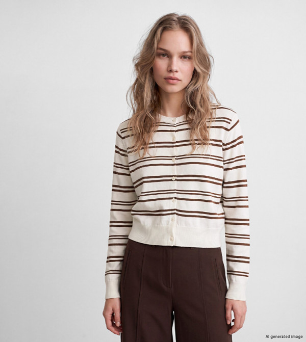 Striped Long Sleeves Cardigan