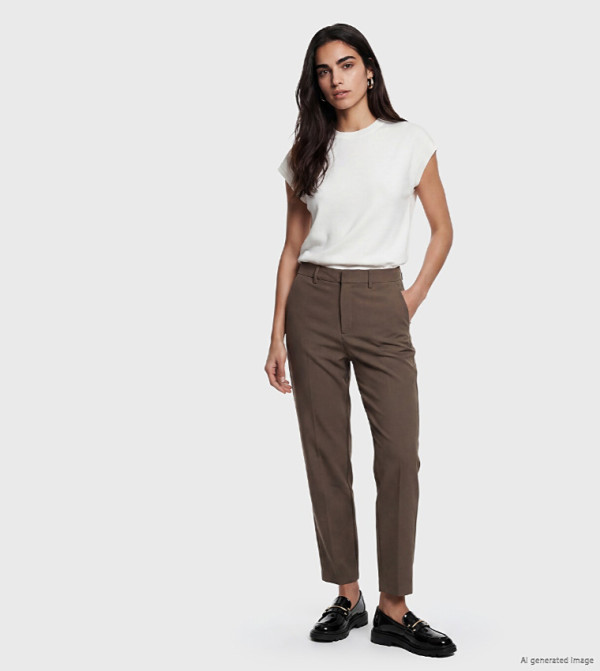 Solid Slim Fit Trousers