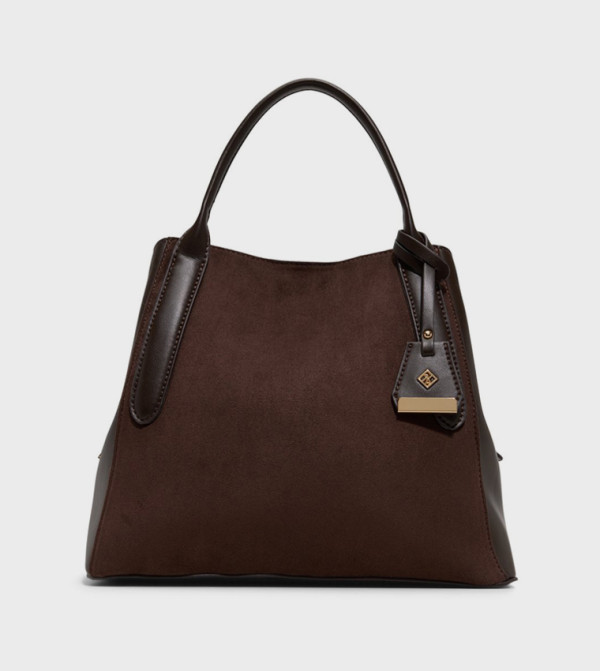 LOPBURI Solid Snap Button Satchel Bag