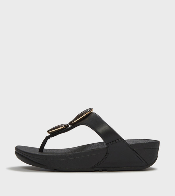 LULU Marbled Stone Detail Wedge Sandals