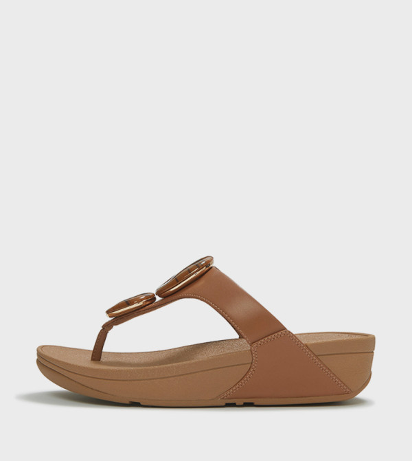 LULU Marbled Stone Detail Wedge Sandals