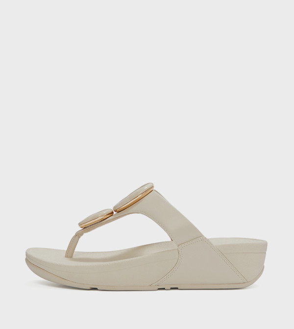 LULU Marbled Stone Detail Wedge Sandals