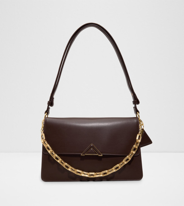 LUXEBAG Solid Chain Detail Shoulder Bag