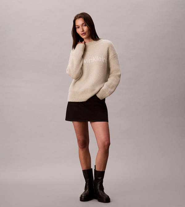 Graphic Crew Neck Sweater