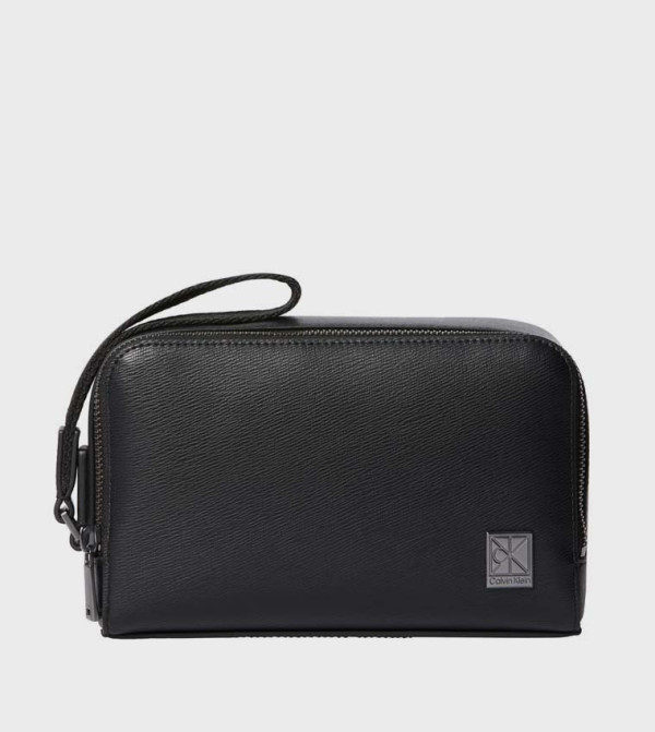 Textured Zippered Toiletry Bag