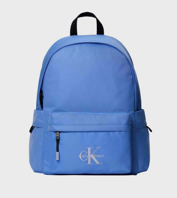 Logo Embroidered Zippered Backpack