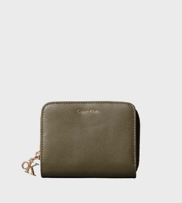 Logo Detail Zip-Around Wallet