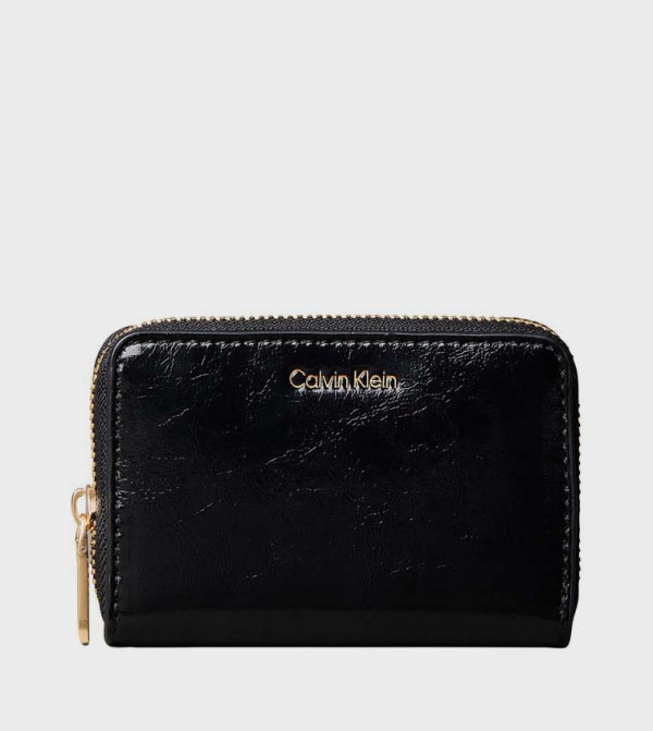 Logo Detail Zip Around Wallet