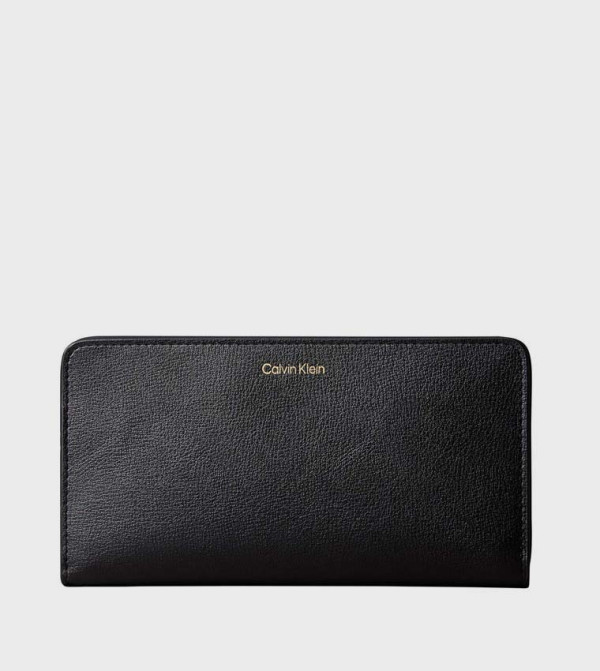 Logo Detail Snap Button Wallet