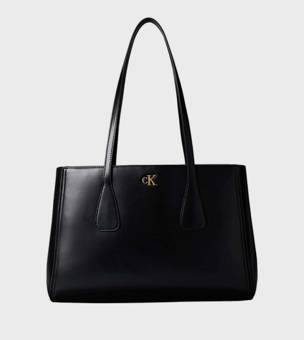 Monogram Zip Closure Tote Bag