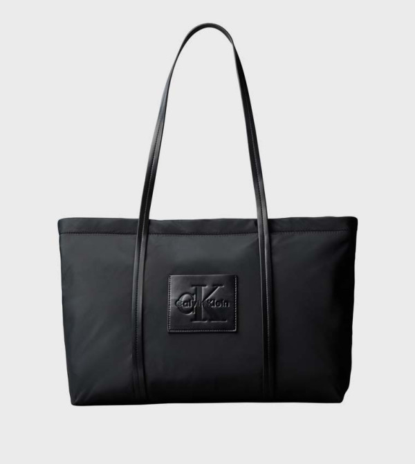 Logo Badge Nylon Shoulder Bag