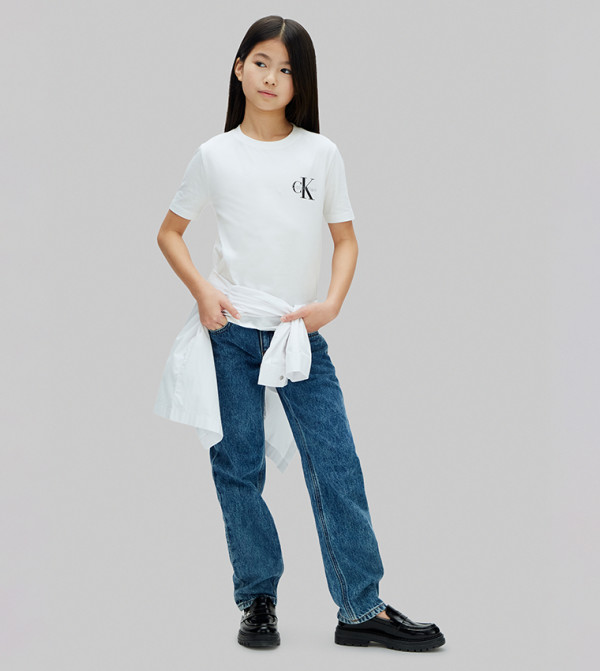 Monogram Detail Crew Neck T-Shirt