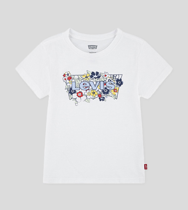 Batwing Logo Printed Crew Neck T-Shirt