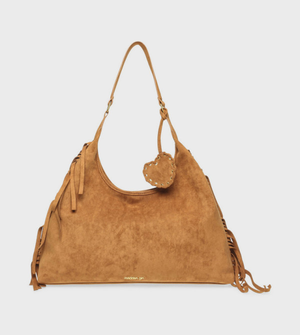 Tassel Detail Zip Shoulder Bag
