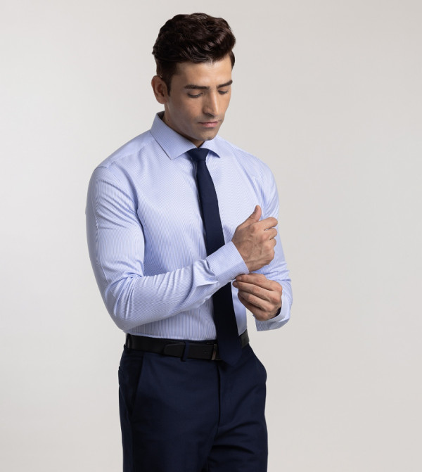 Striped Non-Iron Long Sleeves Formal Shirt